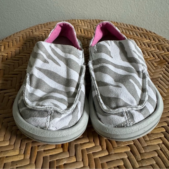 Sanuk Toddler's I'm Game - Zebra Grey Size 11 - Picture 9 of 9